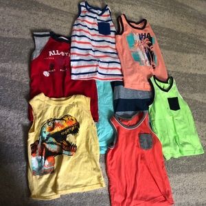 Lot of 8 toddler boy tank tops size 3T